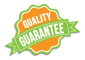 A seal showing the words "Quality Guarantee"
