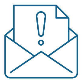 An icon depicting an open envelope with a paper inside.