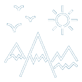 An icon depicting mountains
